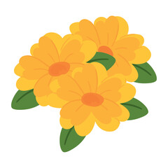yellow flowers and leaf