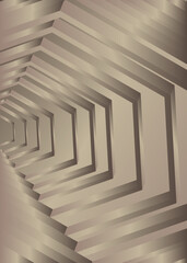 3D grey background wallpaper with gradient geometric polygon shapes. Vector illustration.