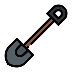 shovel line icon