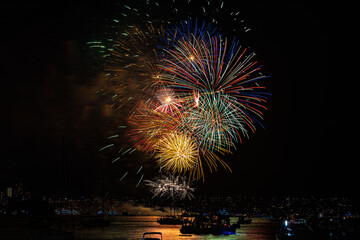 fireworks over the Sydney harbour 