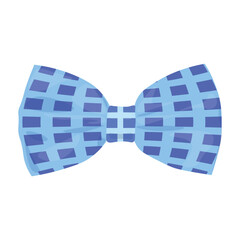 Checkered bow tie on white background