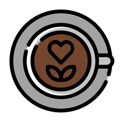 latte art line icon
