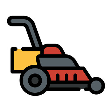 recommend clip art: lawnmower line icon