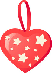 set of heart decorations