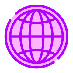 earth globe line icon