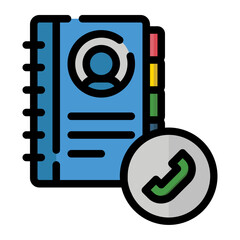 Contact Book line icon