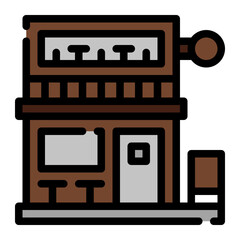 coffee shop line icon