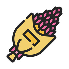 Bouquet line icon