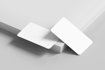 3D Render of Rounded Business Card - Good for Mockup