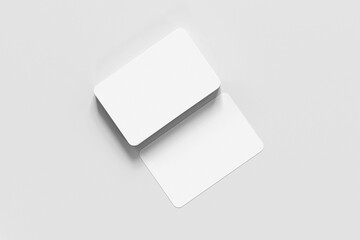 3D Render of Rounded Business Card - Good for Mockup