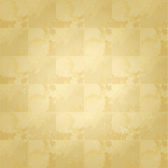 伝統的でベーシックな、金箔の和風背景。（ベクター）正方形・シームレスパターン。