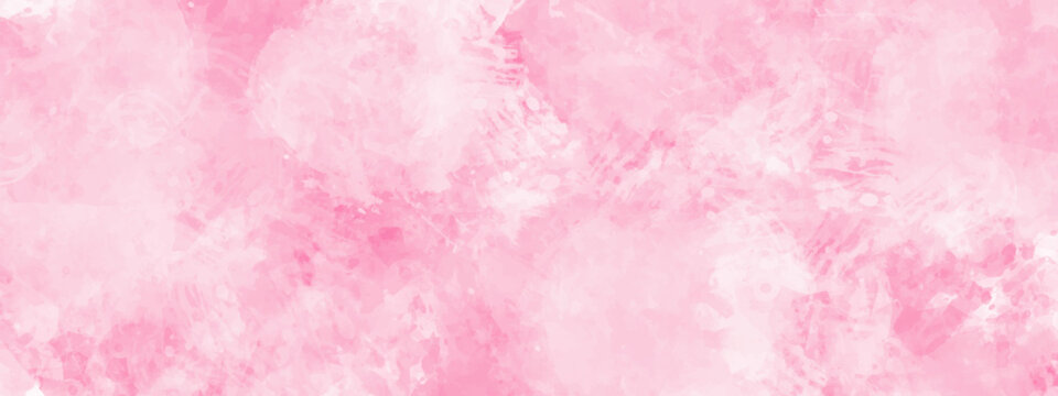 Soft pastel pink watercolor background painted on white paper texture. pink and white grunge background. pink marble texture.