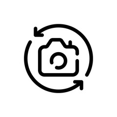 Fototapeta premium switch camera line icon