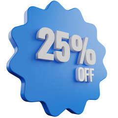 discount 25 label