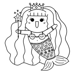 cute angel mermaid