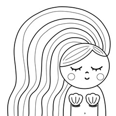long hair mermaid	