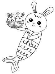 cute rabbit mermaid