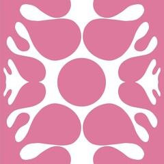 pattern with pink and white circles