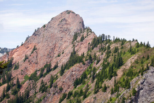 Red Mountain as seen from the Pacific Crest Trail en route from Snoqualmie Pass/Commonwealth Basin to Kendall Katwalk in Kittatas County, Washington State