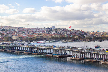 Fototapeta na wymiar Bosporus strait beautiful views Istanbul Turkey