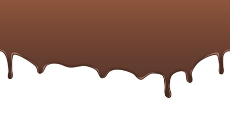 横にリピートできる流れるチョコレートの背景