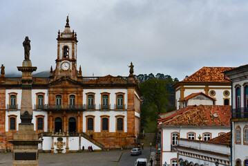 The palace harbouring the Museu da Inconfid&ecirc;ncia on the main square of the historic district of World Heritage-listed Ouro Preto town, Minas Gerais state, Brazil