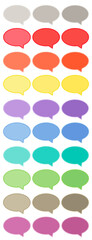 collection of colorful speaking banner elements