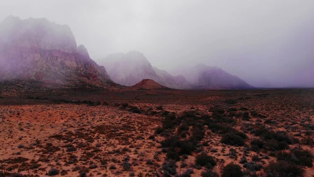  Winding Trail in to the mist at Red Rock Canyon January 2023