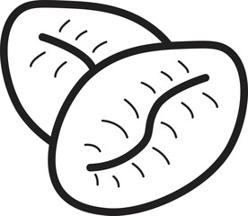 Coffee bean outline illustration