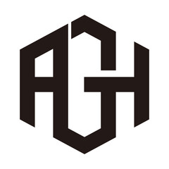 AGH logo elegant hexagonal
