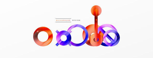 Minimal geometric abstract background. Circle, line and round shapes design. Trendy techno business template for wallpaper, banner, background or landing