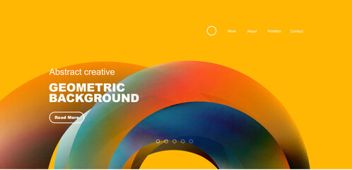 Round shapes, circles and rings composition. Business or technology design for wallpaper, banner, background, landing page, wall art, invitation, prints