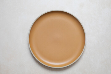 Ceramic yellow plate
