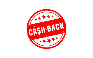 CASH BACK rubber stamp with grunge style on white background