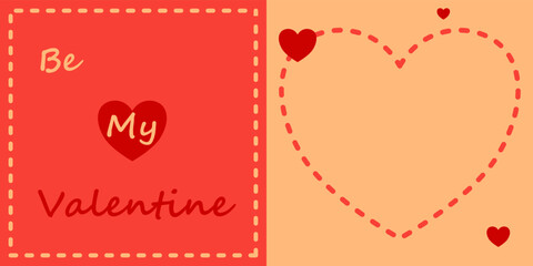 Valentine vector greeting card with hearts