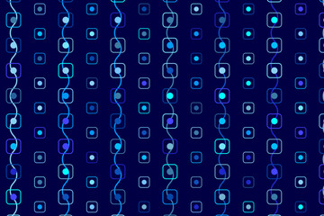 Pattern with geometric elements in blue tones abstract gradient background