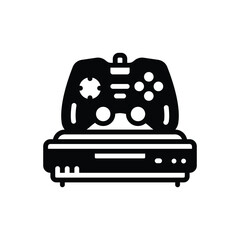 Black solid icon for consoles