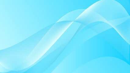 Abstract pastel blue wavy modern style background.