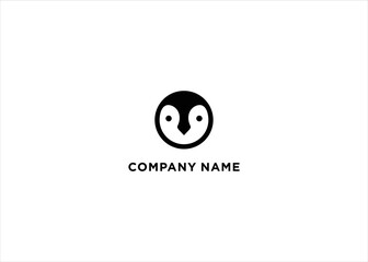 Owl logo circle design