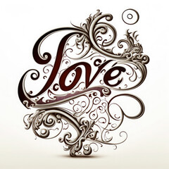 Valentine's Day design, love, hearts, design, beautiful, red, pink, white, roses, swirls, lover