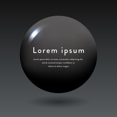 Black round badge