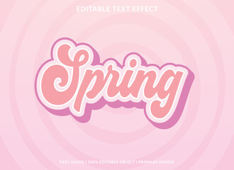 spring editable text effect template 