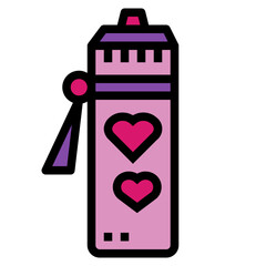 bottle filled outline icon style