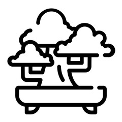 Bonsai line icon