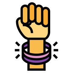 glow bracelets filled outline icon style