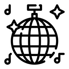 disco line icon