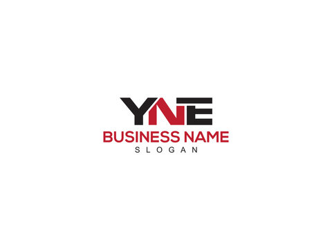 YNE, Initial Letter yne Logo Icon Design