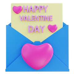 3D Illustration Love Letter