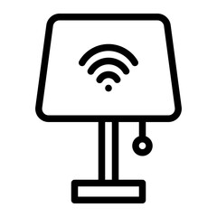 lamp line icon