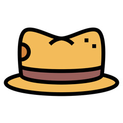 hat filled outline icon style